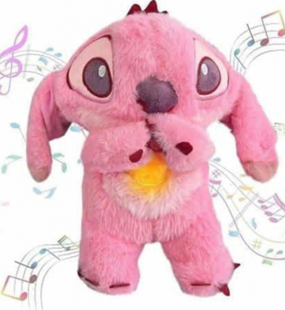 Stitch / Angel  de Pluș Interactiv – Respiră și Lumină Nocturnă Calmă