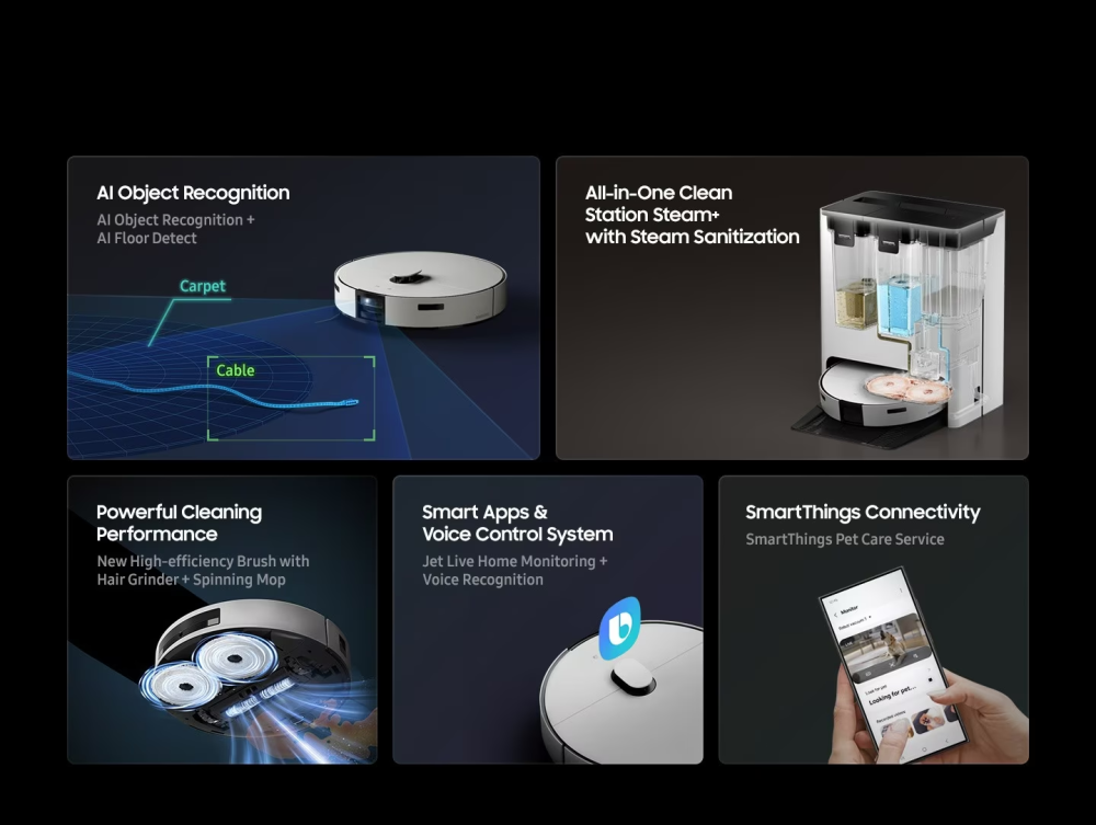 Robot aspirator și mop Samsung Jet Bot Combo AI Steam – LiDAR, autonomie 180 min [3]