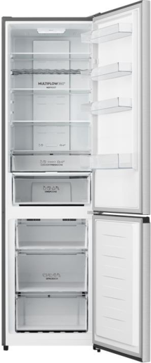Combină frigorifică Gorenje NRK620AAXL4, 336 L, NoFrost, inverter, clasa A, inox gri [2]