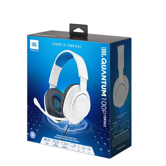 JBL Quantum 100P căști gaming cu fir, alb-albastru (JBLQ100PWHTBLU) [2]