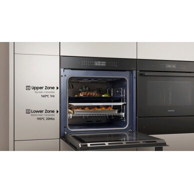 Cuptor electric încorporabil 76 L – Dual Cook, Steam, Air Sous Vide, LED, negru [2]