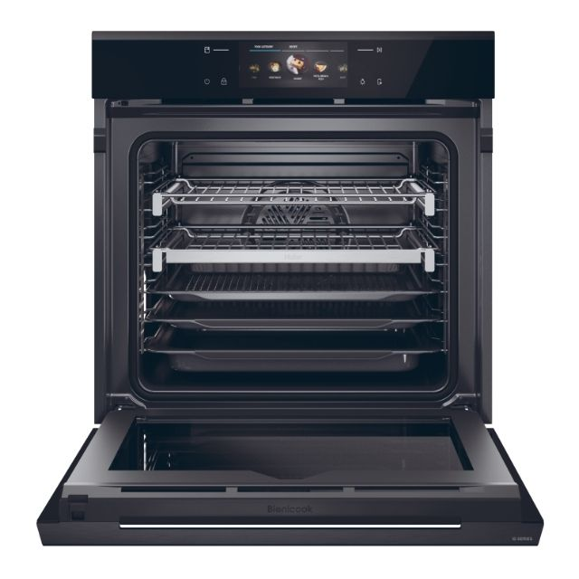 Cuptor electric incorporabil 78 L – pirolitic + hidrolitic, WiFi, cameră integrată, 26 funcții, A++, negru [2]