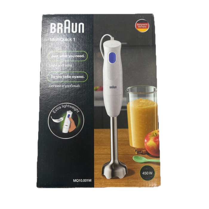 Blender vertical Braun MultiQuick 1 MQ10.001M, 450 W, 1-viteză, pahar 600 ml [2]
