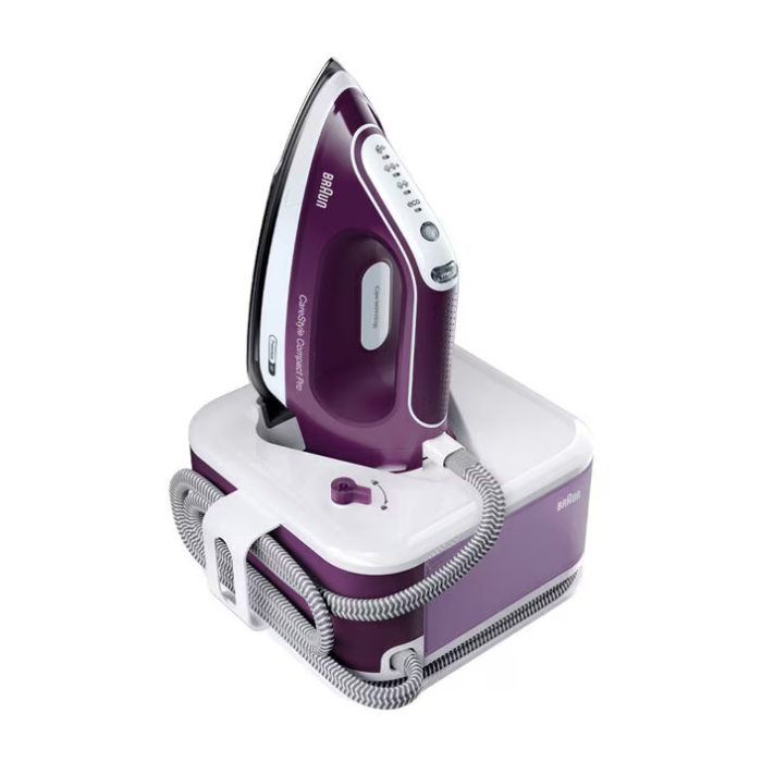 Staţie de călcat cu aburi Braun CareStyle Compact Pro IS2577VI, 2400 W, rezervor 1.5 L, presiune 6.5 bar, talpă EloxalPlus, violet [1]