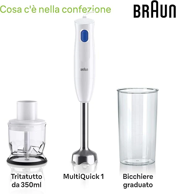 Blender vertical Braun MultiQuick 1 MQ10.201M, 450 W, chopper 350 ml + becher 600 ml, EasyTwist [2]