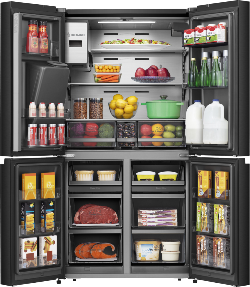 Frigider side by side Hisense RQ760N4IFE, 577 L, NoFrost, WiFi, dozator apă și gheață, negru [2]