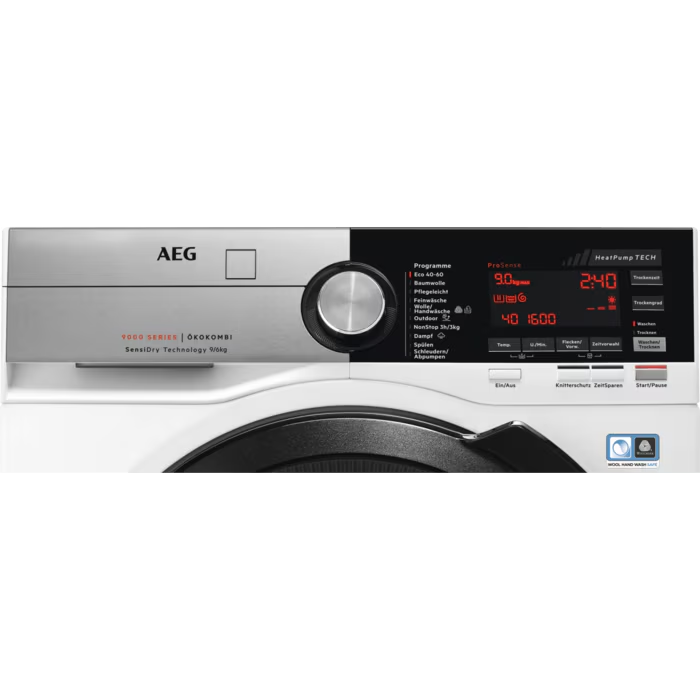 Masina de spalat rufe cu uscator AEG L9WEF80690, 9 kg spalare / 6 kg uscare, pompa de caldura, SensiDry, DualSense, ProSteam [2]