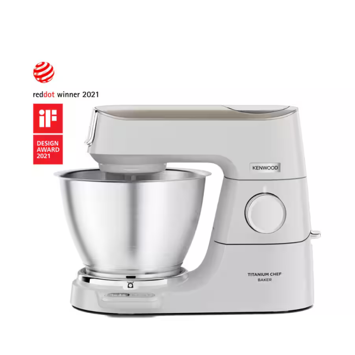 Robot de bucătărie Kenwood Titanium Chef Baker KVC65.001WH, 1200 W, bol inox 5 L, 10 viteze, cântar integrat [1]
