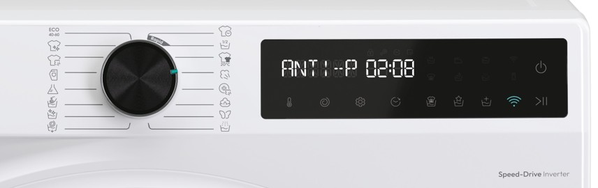 Mașină de spălat rufe 12 kg – 1400 rpm, motor Inverter, WiFi, programe rapide, alb [2]