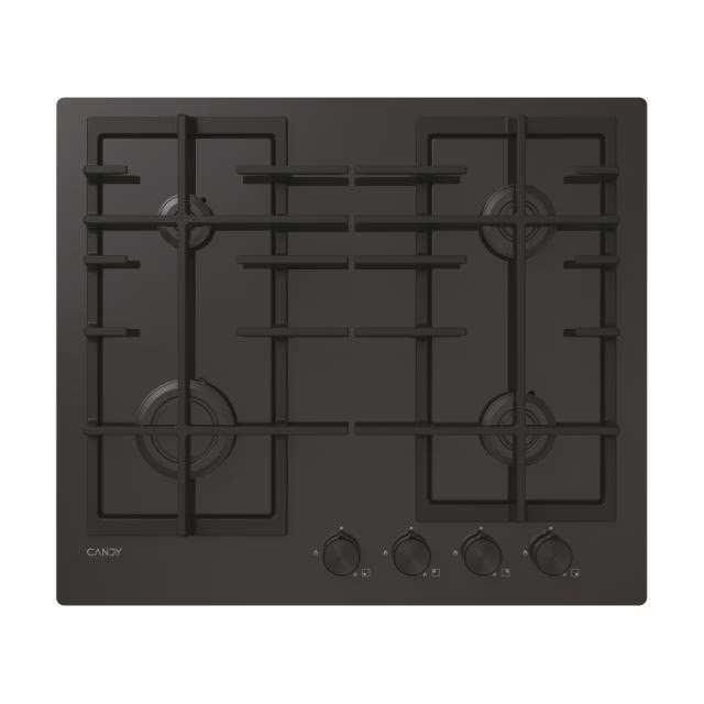 Plita incorporabila Candy CVFG6PB, Gaz, 4 zone de gatire, Siguranta, 60 cm, butoane negre,  Negru [1]