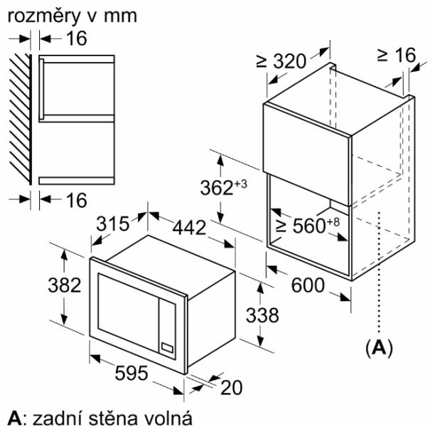 Cuptor cu microunde incorporabil Siemens iQ300 BE623LMB3, 20 L, 800 W, Grill, cookControl8, Negru [2]