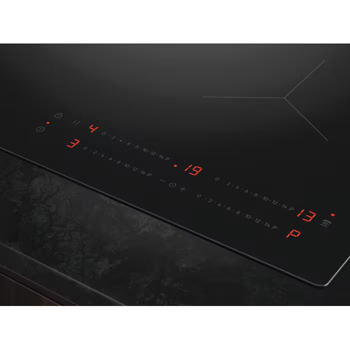 Plita incorporabila cu inductie AEG TO64IA0AIT, SaphirMatt SE, 4 zone, Hob2Hood, control touch, Negru [2]