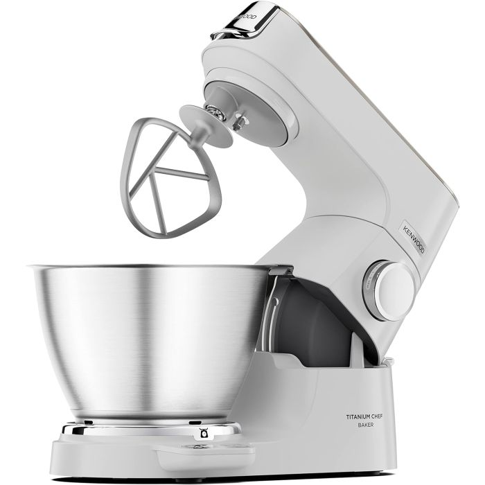 Robot de bucătărie Kenwood Titanium Chef Baker KVC65.001WH, 1200 W, bol inox 5 L, 10 viteze, cântar integrat [2]