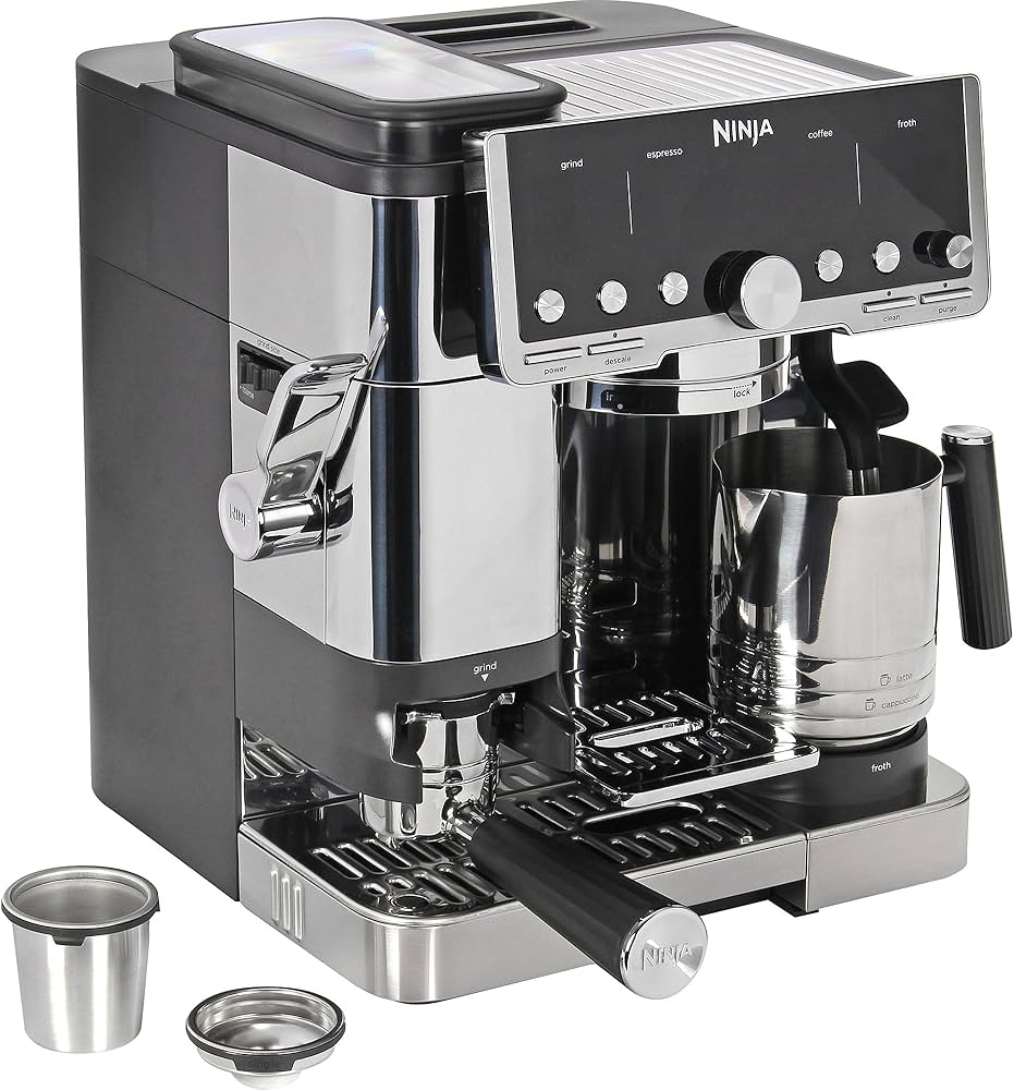Espressor semi-automat Ninja Luxe Café Pro ES701EU, 1650W, rasnita integrata, cold brew, Barista Assist, spumare automata, inox [2]