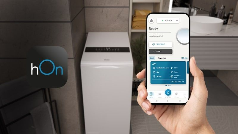 Mașină de spălat rufe verticală 9 kg – 1300 rpm, motor Inverter BPM, WiFi, Smart Dosing, clasa A, alb [3]