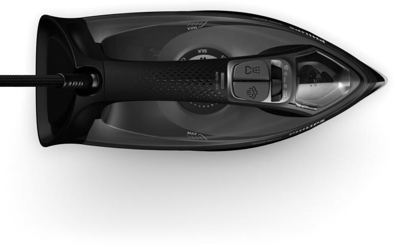 Fier de calcat cu abur 2600W, jet abur 200 g, SteamGlide Plus, anti-picurare, Calc Clean, negru/albastru [2]