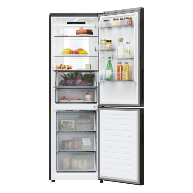 Combina frigorifica Candy ECN4CQTEB186, No Frost, 355 l, H 185 cm, Clasa E, Wi-Fi, negru [2]