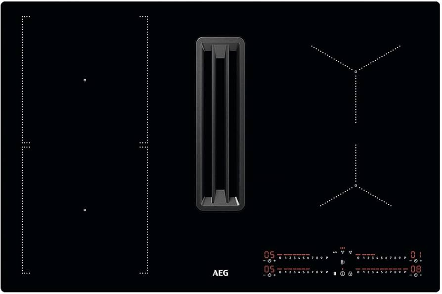 Plita cu inductie si hota integrata AEG CCE84543CB, 77 cm, Bridge Function, Hob2Hood, negru [2]
