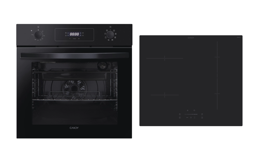 Pachet încorporabil Candy – cuptor electric 65 L + plită inducție 4 zone, control touch, negru [2]