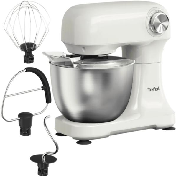 Robot de bucatarie Tefal QB140AF0 Bake Easy, 500W, 12 viteze, bol inox 3.5L, accesorii patiserie [3]