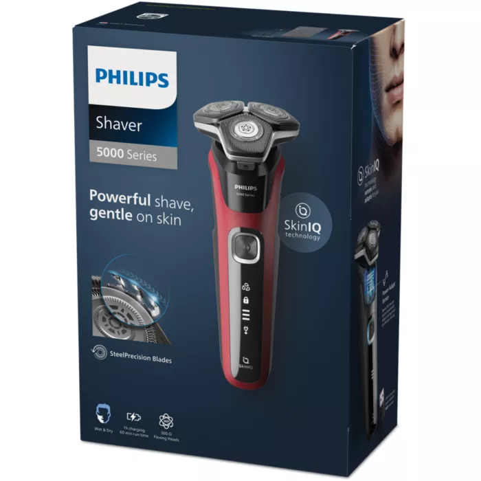 Aparat de ras electric Philips S5883/10 Series 5000 – Wet & Dry, 60 min autonomie, trimmer integrat [2]