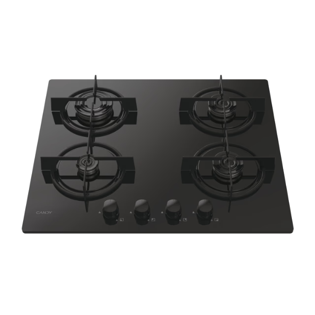 Plita incorporabila Candy CVW6BB, gaz, 60 cm, 4 arzatoare , aprindere electrica , neagra [2]