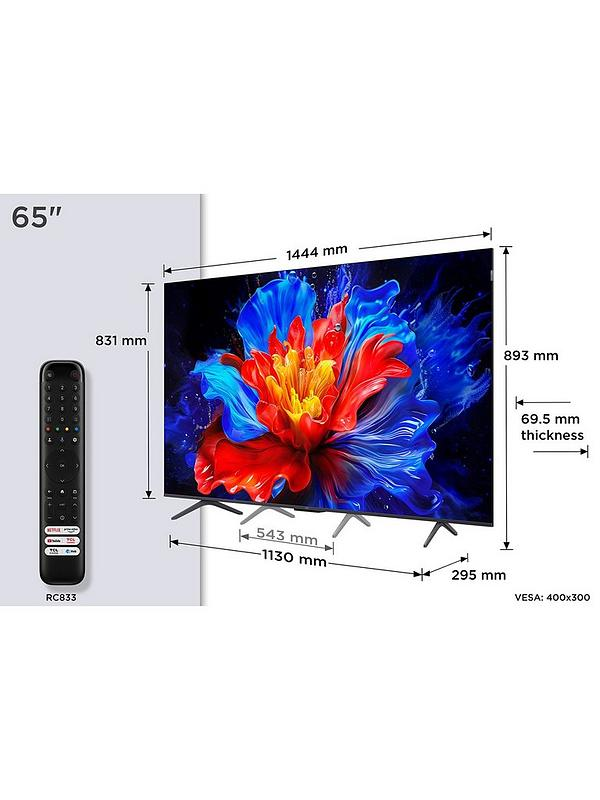 Televizor 65” QLED 4K UHD – Smart Google TV, Dolby Vision, HDR10+, 144 Hz [2]