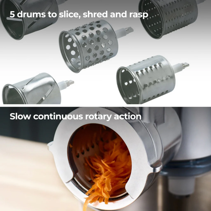 Accesoriu Kenwood Roto Food Cutter KAX643ME, razătoare/feliere 5 tamburi inox [2]