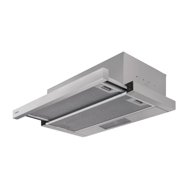 Hota incorporabila telescopica Candy CBT625/2X, Capacitate de absorbtie 332m3/h, 2 trepte de viteza, Iluminare LED, 2 filtre, Clasa B, 60 cm, Argintiu [4]