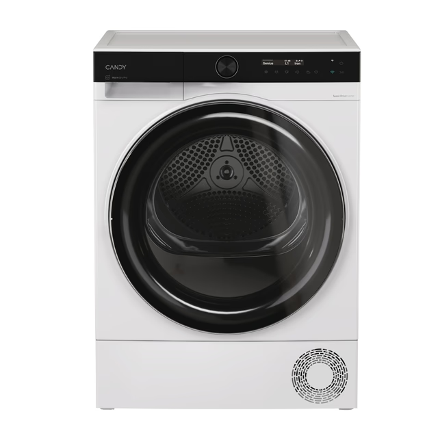 Uscator de rufe Candy ProDry700 BS H9N2B-S, Pompa de caldura, 9 kg, Clasa D,AI smart move,Senzor umiditate,programe rapide, dispozitiv pentru parfum, wifi,Alb+negru [1]