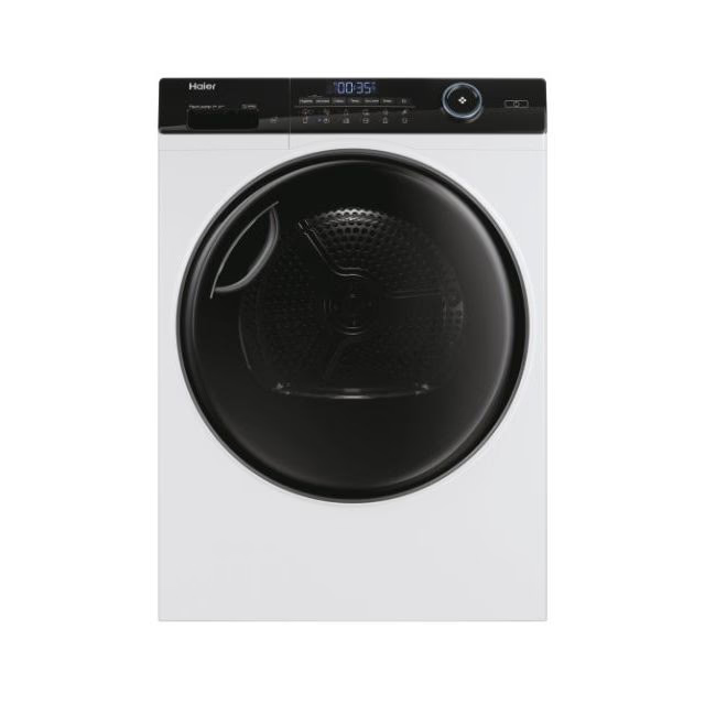 Uscator de rufe Haier HD80-A3959-S, Pompa de caldura cu compresor inverter, 8kg,Clasa C, WIFI-app hOn, 11 programe +app, alba - usa neagra [1]