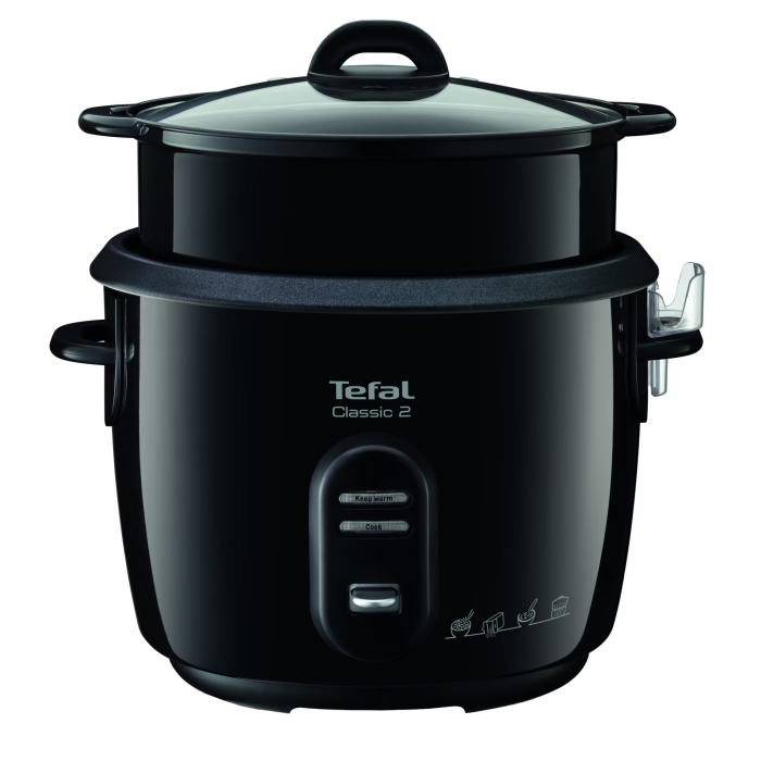 Aparat de gătit multifuncțional Tefal Classic 2 RK103811, 600 W, 5 L, 3 programe, funcţie menţinere la cald, gătire la aburi, negru. [2]