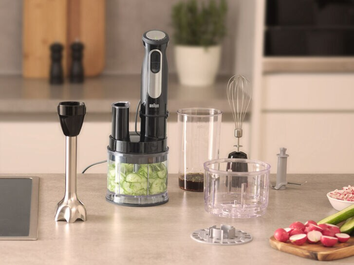 Blender vertical Braun MultiQuick 5 Pro MQ55755M, 1000 W, 25 trepte viteză + turbo, tocător + pahar + tel [2]