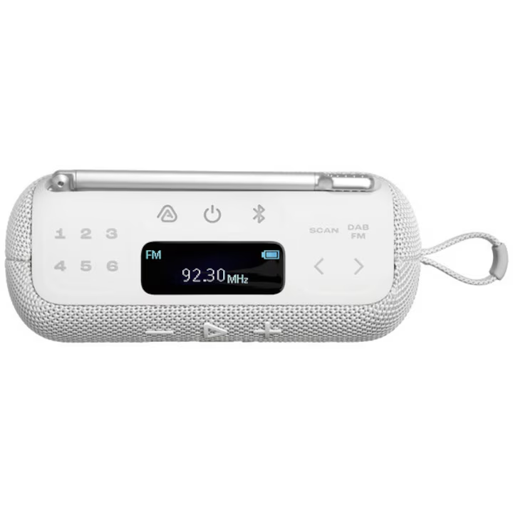 Radio portabil JBL Tuner 3, DAB/DAB+/FM, Bluetooth, Auracast, IP68, 15h autonomie, Alb [2]