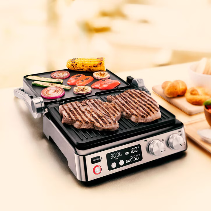 Braun MultiGrill 7 CG7044, grătar electric 2000W, 2 zone de gătit, plăci detasabile, inox/argintiu-negru [2]