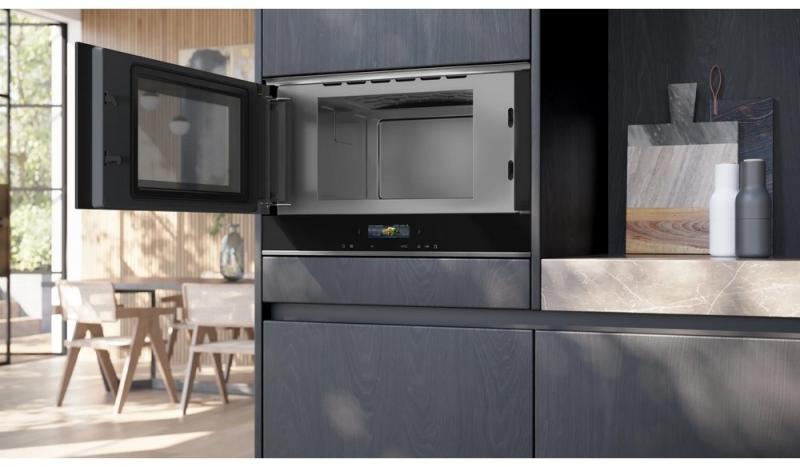 Cuptor cu microunde incorporabil Siemens BF722L1B1, iQ700, 21 L, 900 W, TFT Touch, cookControl7, negru [2]