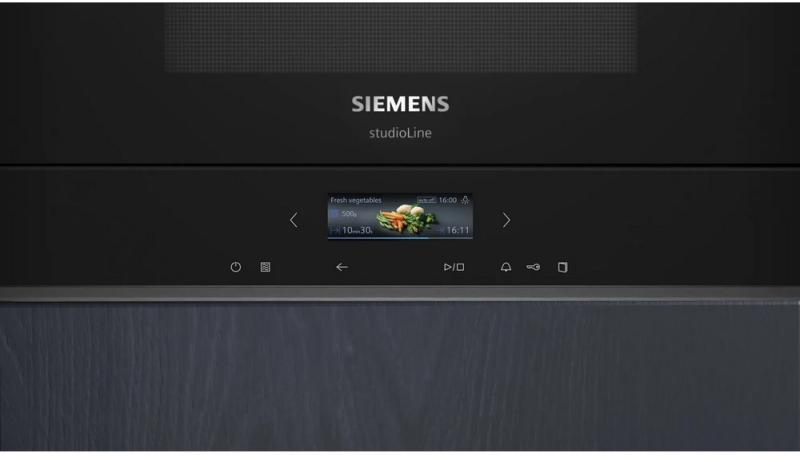 Cuptor cu microunde incorporabil Siemens BF722L1B1, iQ700, 21 L, 900 W, TFT Touch, cookControl7, negru [3]