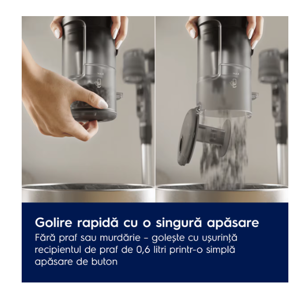 Aspirator vertical cu acumulator Seria 600 50 min autonomie 21.6 V Alb scoică, EP61HB21UV [3]