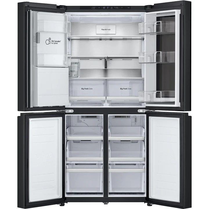 Frigider Multi-Door LG GMG861EPAE, 508L, InstaView, WiFi ThinQ, No Frost, dispenser apă și gheață, 83.5 cm, negru [2]