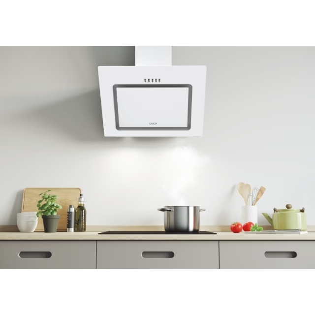 Hota decorativa Candy CVMAD60/1B/1, 400 m3, Sticla alba, 60cm [2]