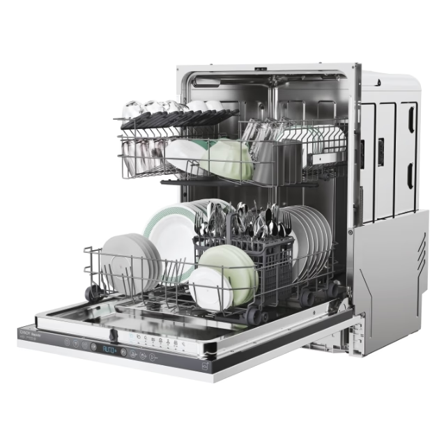 Masina de spalat vase incorporabila CANDY Rapido CI 3C6F0W, 13 seturi, 8 programe, 60 cm, Clasa C, alb [4]