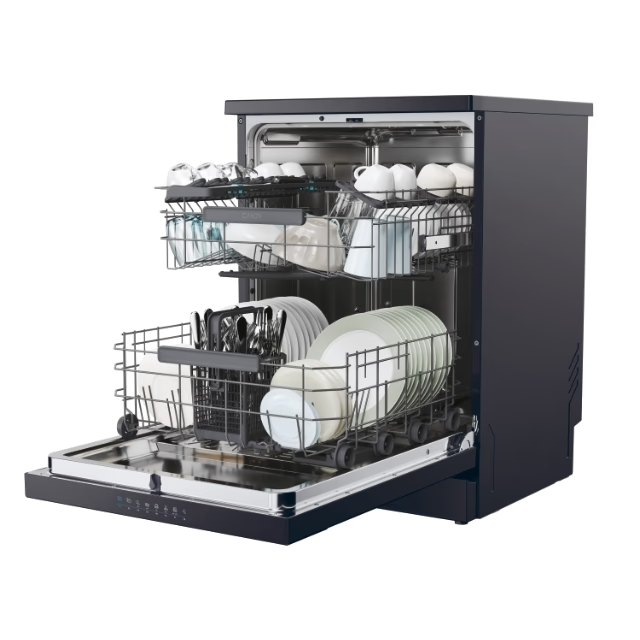 Masina de spalat vase independenta CANDY Rapido CF 5C6F0B, 15 seturi, 8 programe, 60 cm, Clasa C, negru [5]