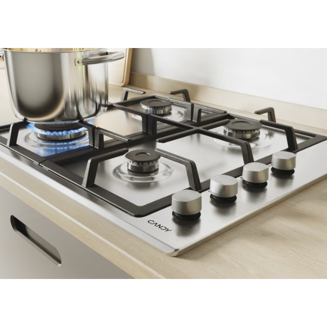 Plita incorporabila Candy CHG6LX, 4 Arzatoare, Gaz, Inox [4]