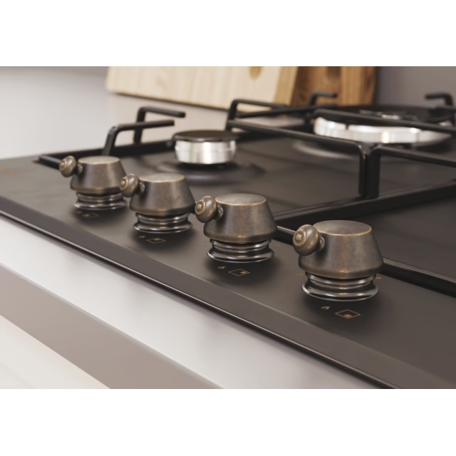 Plita incorporabila Candy CHW6BR4WGTGH, Gaz, 4 arzatoare, 60 cm, Antracit [2]