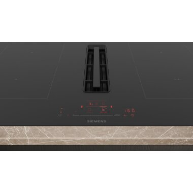 Plita incorporabila cu inductie si hota integrata Siemens ED811HQ26E iQ500, 80 cm, CombiZone, powerBoost, Home Connect, negru [2]