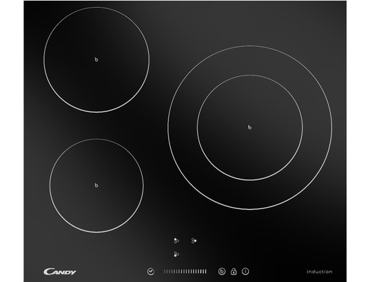 Plita incorporabila vitroceramica Candy CI6744, 3 zone, inductie, 60 cm, negru [1]