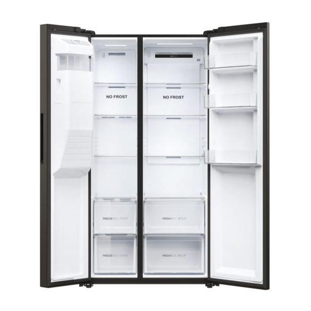 SBS, Clasa D, 511l, Total no Frost, Display touch, Dispenser apa si gheata, 177/90.8/65.9 cm, Negru [3]