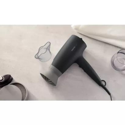 Uscător de Păr Philips Seria 3000 BHD350/10, 2100W, ThermoProtect, Ionic Care, 6 Setări, Alb/Roz [2]