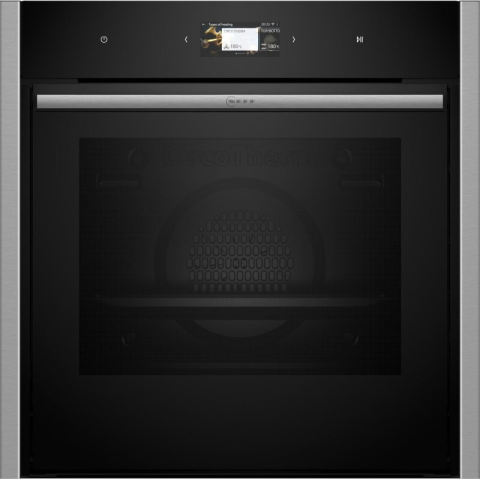 Cuptor incorporabil Neff B64CS71N0, 60 cm, 71 L, Slide&Hide, Pirolitic, Home Connect, TFT Full Touch, inox/negru [1]