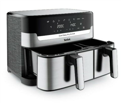 Friteuza cu aer cald dubla 8.3L, 2700W, 2 compartimente, grill, 8 programe automate [2]